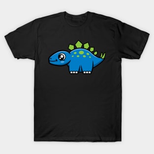 Stegosaurus Dinosaur (Blue and Green) T-Shirt